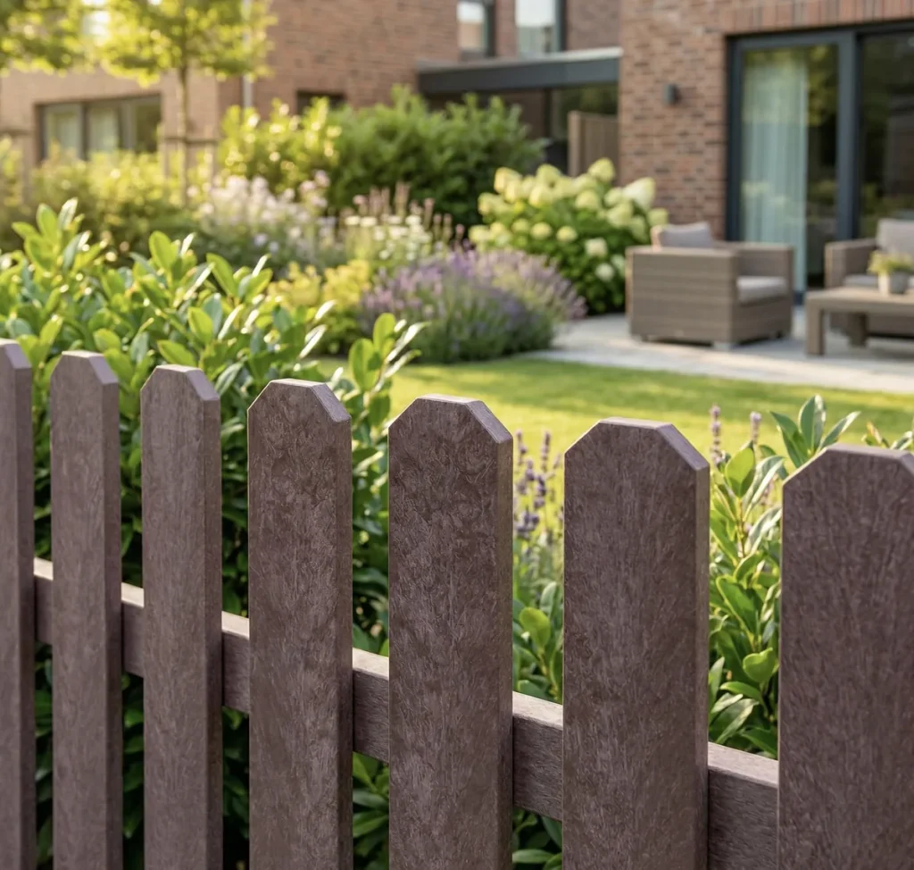 Traplast Kunststoff Zaunlatten im Garten