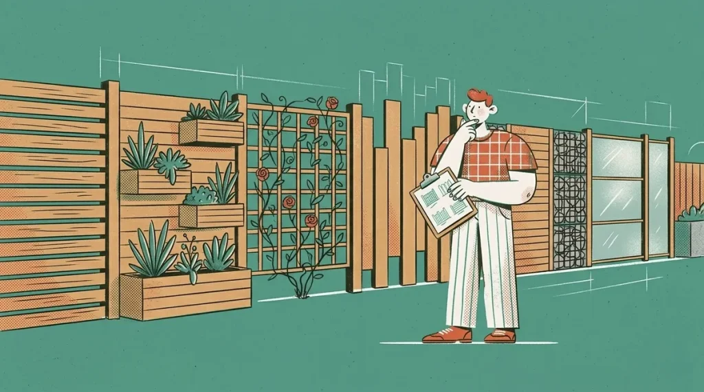 Sichtschutzzaun im Garten für Privatsphäre
